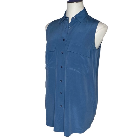 Equipment Femme Sleeveless Slim Signature Silk Top - Picture 4 of 9